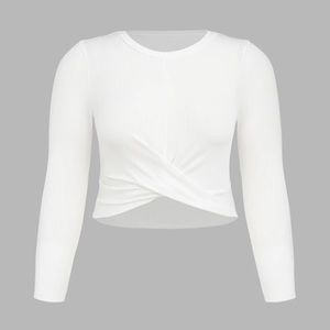 Plus Long Sleeve Crop Top